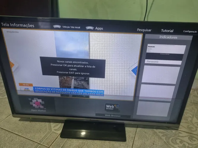 Smart tv panasonic com defeito.