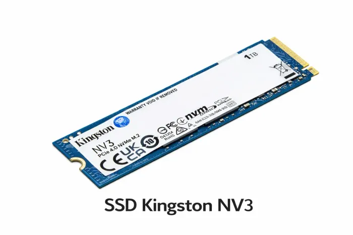 Kingston SSD de 1TB NV3 formato M.2 2280 NVMe 4.0 Gen 4x4(Leitura/Gravação: 6000/4000 MB/s