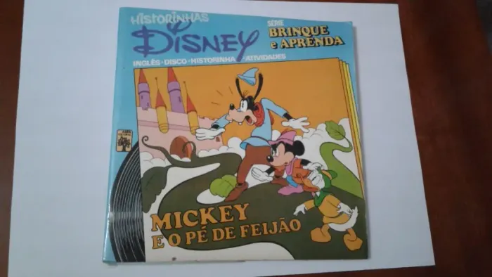 Disquinho Brinque e Aprenda Mickey e o Pé de Feijão Disney Antigo
