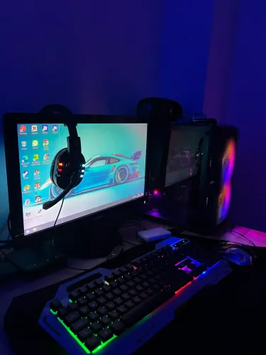 PC GAMER COMPLETO! CPU COM RGB, MONITOR, TECLADO, FONE E MOUSE