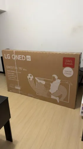 Smart TV 4K 75" LG QNED73 Portal de Games Processador Al a 7 Gen& 4K Super