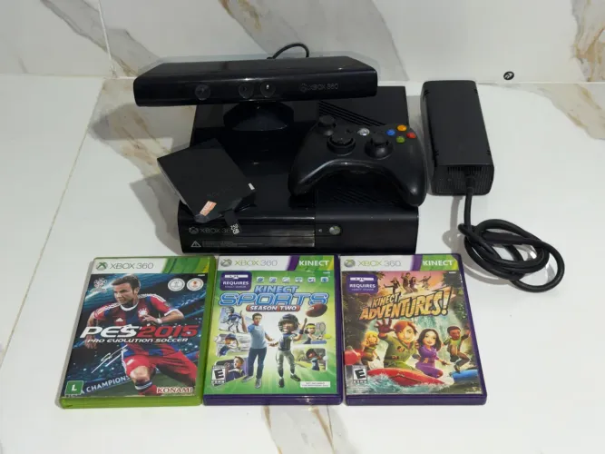 Xbox Super slim HD 250GB Kinect controle Jogos  Faço Catira