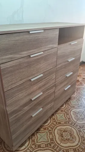 Cômoda Grande Bartira - 9 Gavetas (Com rodinhas)