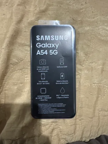 Smartphone Samsung A54 5G com 128GB de armazenamento, em perfeito estado!