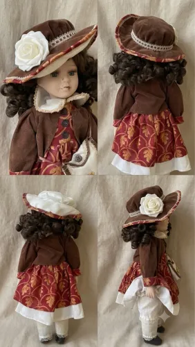 Boneca de Porcelana Vintage Colecionável Vitoriana (Linda e Conservada)