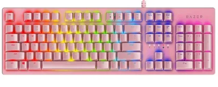 TecladoMecânico Gamer Razer Huntsman Rosa