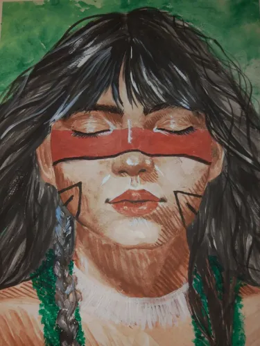 Quadro emoldurado "Pedaços da lenda" - Aquarela sobre papel (20x30cm)