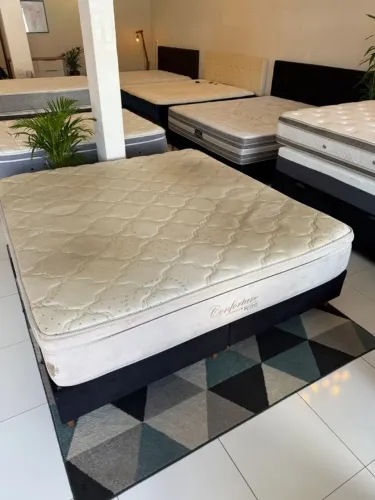 Cama box KING COM COLCHÃO KING USADO - Entrego!