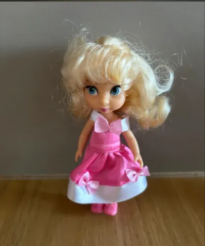 mini animators cinderela vestido rosa