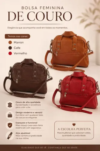 Bolsas e mochila feminas e masculino de couro em vários modelos novas