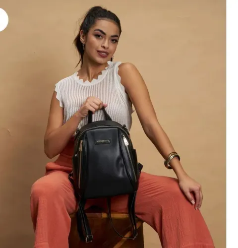 Bolsa mochila Fellipe krein fk449 preta