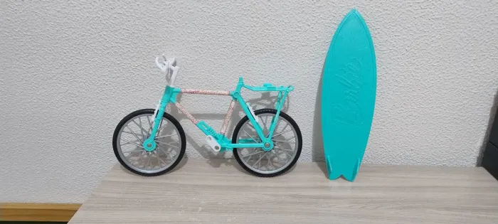 Bicicleta Barbie original Mattel + Prancha de Surf