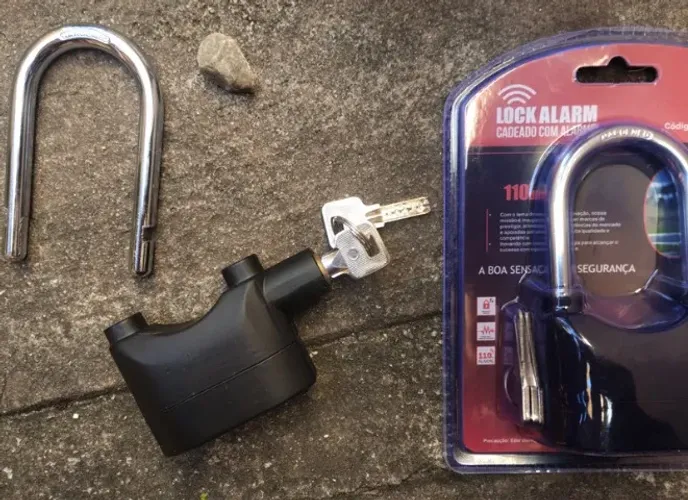 Cadeado com alarme grande resistente
