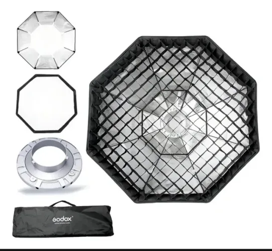 Softbox bowens com grid comeia godox 
