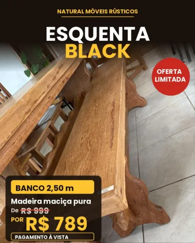 Banco madeira maciça Angelim