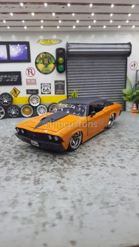Jada toys 1:24 - Chevelle 1969 laranja Bigtime Muscle 