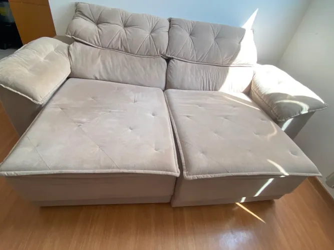 Sofá retrátil e reclinável 3 lugares