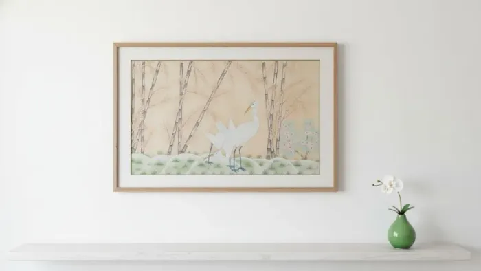Lindo Quadro Batik Indiano Antigo Tons Pastéis Sala/Quarto