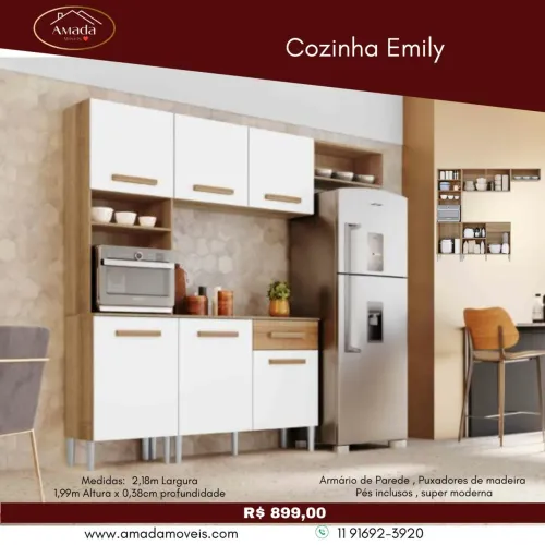 Armário de cozinha Emily , à pronta entrega 