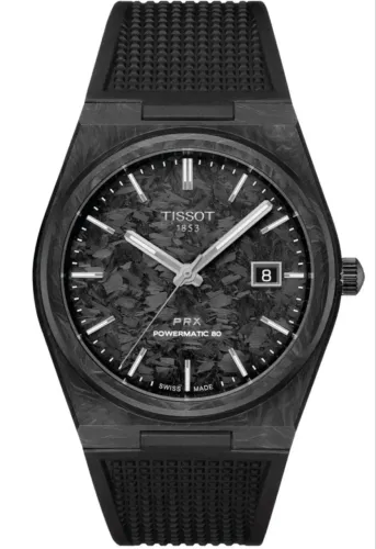 Relógio Tissot PRX Powermatic 80 Carbon T137.907.97.201.00 - Completo - Pouco Usado