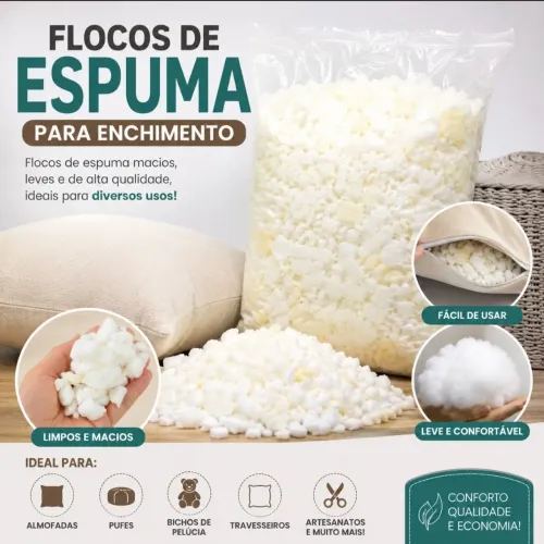 FLOCOS DE ESPUMAS PARA ENCHIMENTO