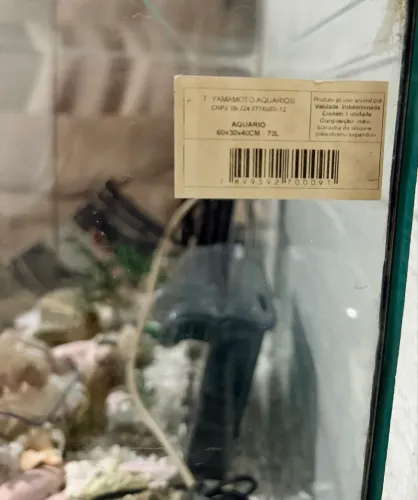 Aquário 72L Completo com Filtro, Aquecedor e Decoração