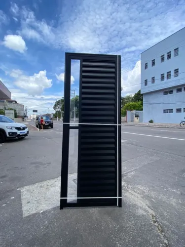 PORTA DE ALÚMINIO PRETO 2.10X60 70CM 80CM - GRANDE OFERTA