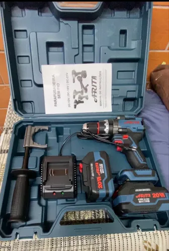 Furadeira Parafusadeira ARITA a bateria 160NM com 2 baterias de 4ah muita força