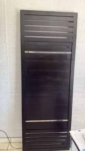 Portão em aluminio preto a pronta entrega - semi novo