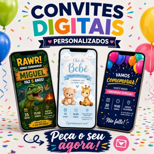 CONVITES DIGITAIS NA PROMOÇÃO! 20 REAIS SENDO INTERATIVO