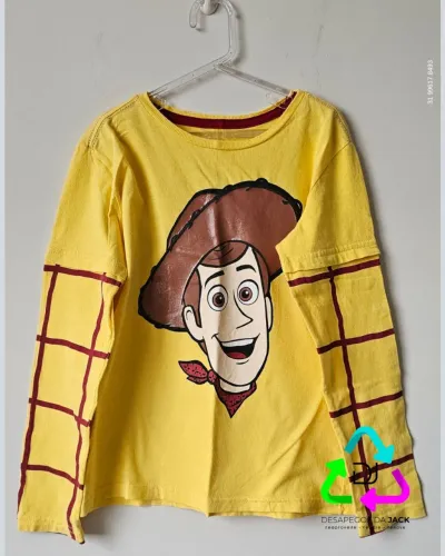 Camiseta Infantil Woody Manga Comprida