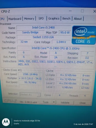 Cpu core i5 com gabinete gamer
