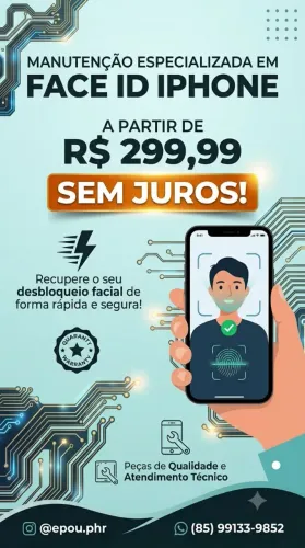 Manutenção em face id iphone xr ou acima