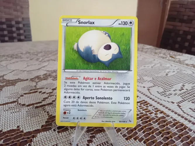 Carta Pokémon tcg do Snorlax em estado SP em português 80/106