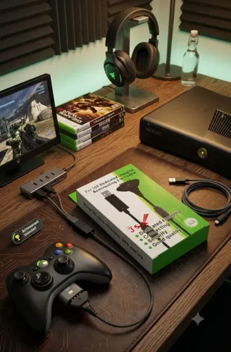 Cabo 2 em 1 para Xbox 360 | Carregamento e Conexão do Controle | Cabo USB