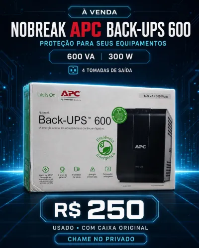 Nobreak APC Back-UPS 600 VA / 300 W