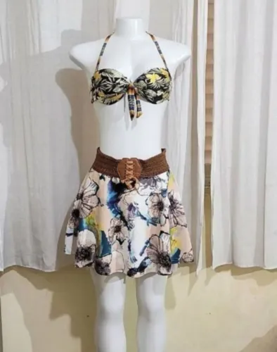 Lote saias femininas plissada, floral e mais