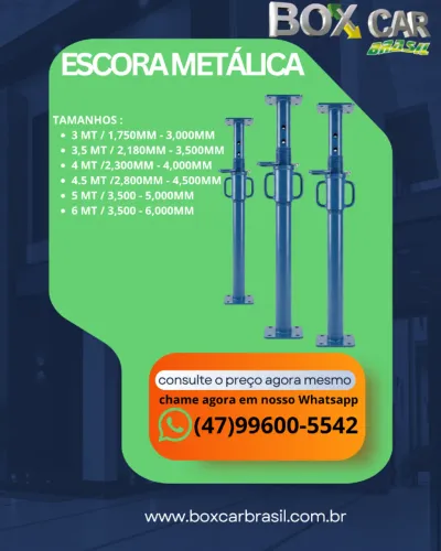 ESCORA METÁLICA COM REGULAGEM