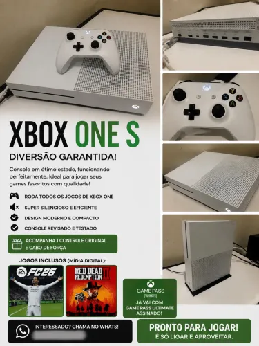 XBOX ONE S 1TB!!!! PROMOÇÃO!!!!!