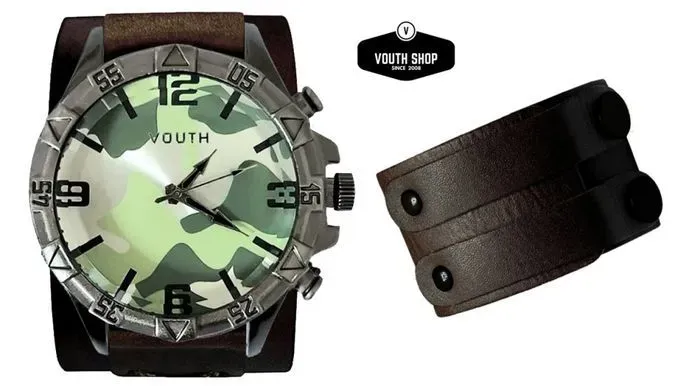 Relógio Bracelete De Couro Vouth