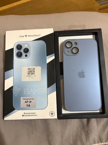 Capinha Case Bansk Azul para IPhone 14 nova, nunca usei. Super protetora