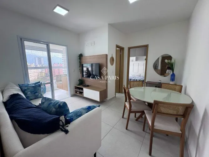 Apartamento 1 dorm | 44,74 m² na Guilhermina, Praia Grande lazer completo