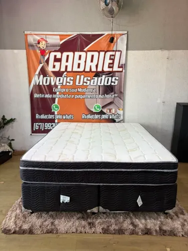 Cama Box casal Quenn size bem conservada ((ENTREGO GRATIS))