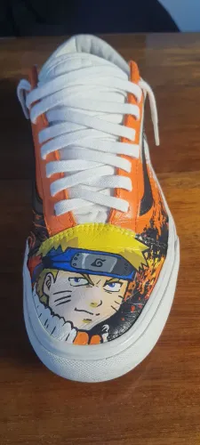 Tênis Vans original n? 38 USADO, Personalização do Naruto é Nova