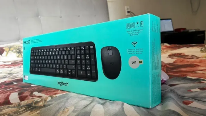 Combo Teclado E Mouse Sem Fio Logitech Mk250