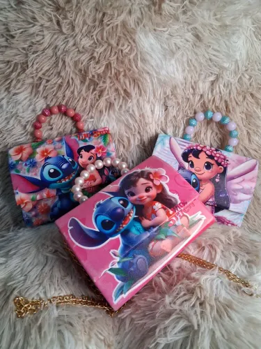 Dia das crianças a turma do stitch bolsinha