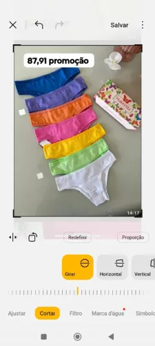  Kit de Calcinhas da Diamantes 100% algodão, pela metade do preço 