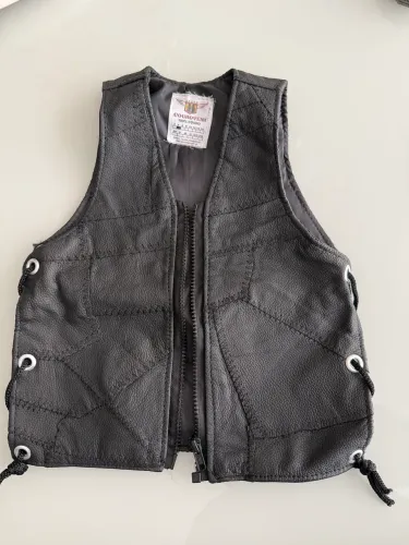 Colete de couro Infantil. (Motoqueiro)