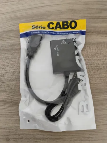 Adaptador HDMI para VGA Com Saída P2 de Áudio + Cabo VGA 1,5m