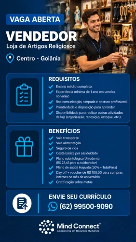 Vendedor de loja (artigos religiosos)